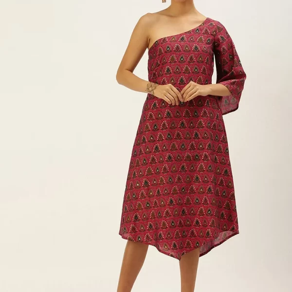 Pink Chanderi Art Silk Dress After Six Wear